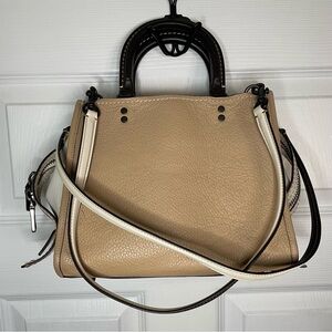 Coach 1941 Rogue 25 Beechwood Pebbled Glovetanned Leather 54536 Purse